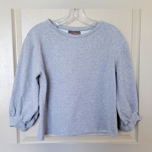 BEL KAZAN Puffy Balloon Sleeve Sweatshirt Top
